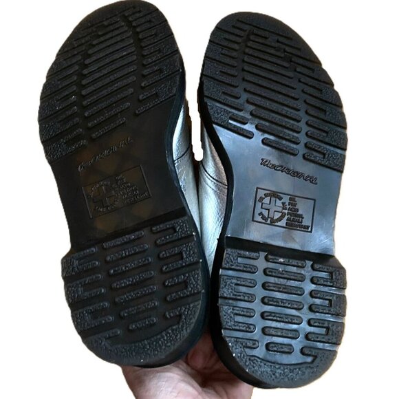 Doc Martens Dr. Martens 1461 Oxfords leather lace up silver shoes 7  extra laces - Picture 6 of 10